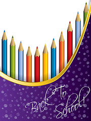 Image showing Back to school background design with pencils