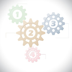 Image showing Infographic template with cogwheels