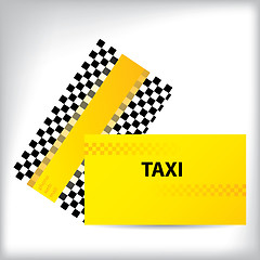 Image showing Checkered taxi business cards