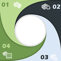 Image showing Circle shaped infographic design with icons