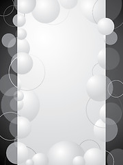 Image showing Abstract black and white bubble background