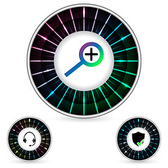 Image showing Abstract button design with plasma effect