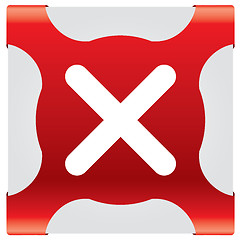 Image showing Cross symbol on corner ribbon 