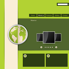 Image showing Green website template design