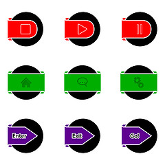 Image showing Simple color button design