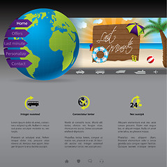 Image showing Website template with last minute offer