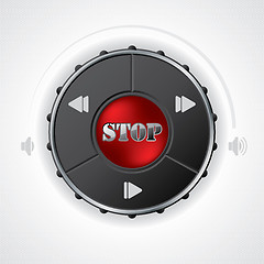 Image showing Volume and playback control gauge design 