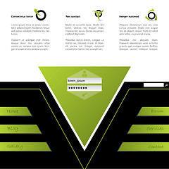 Image showing Website design in green and black