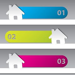Image showing Inforaphic design with house stickers 