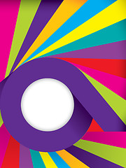 Image showing Curving color ribbon shapes with white space