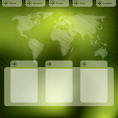 Image showing Website template design in green