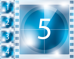 Image showing Blue background countdown design