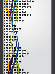 Image showing Abstract background with dots and waves