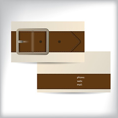 Image showing Cool waistband theme business card 