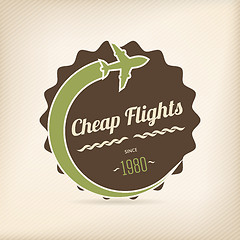 Image showing Cheap flights badge