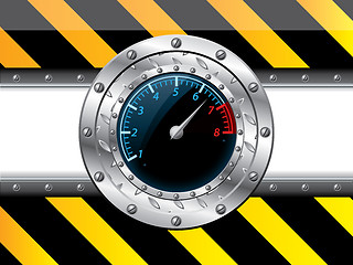 Image showing Tachometer design with industrial elements