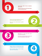 Image showing Curling color arrow infographic design