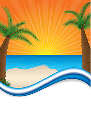 Image showing Sunny beach brochure design