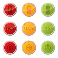 Image showing Web button set with various icons