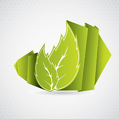 Image showing Eco origami leaf 