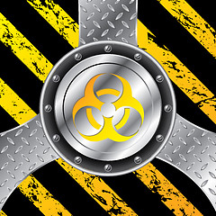 Image showing Industrial background design with bio hazard sign 
