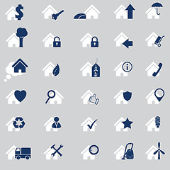Image showing Various house icon set of 30