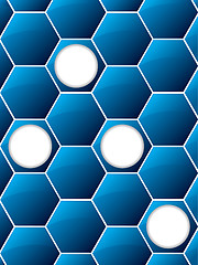 Image showing Abstract blue hexagon background