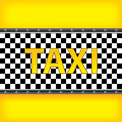 Image showing Yellow background with taxi pattern