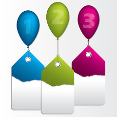 Image showing Infographic design with labels and ballons