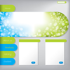 Image showing Website template design with product options