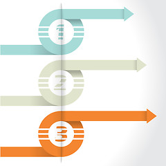 Image showing Curling arrows infographic design set