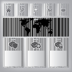 Image showing Barcode website template  design