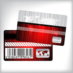 Image showing Loyalty card design with striped map 