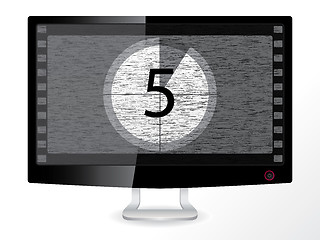 Image showing Countdown in a black monitor