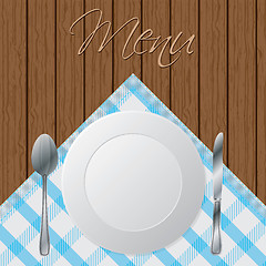 Image showing Menu wooden brochure design 