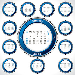 Image showing Unusual and rotateable 2014 calendar design