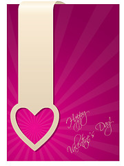 Image showing Valentine greeting card with heart label 