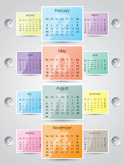 Image showing 2014 calendar design with frames