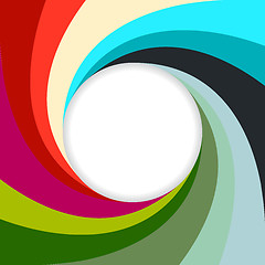 Image showing Abstract swirling background with white space 