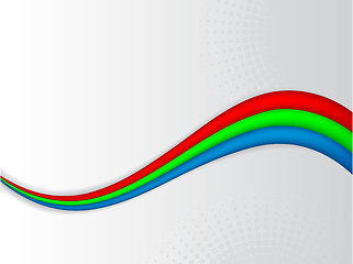 Image showing Abstract rgb wave with halftones and shadows