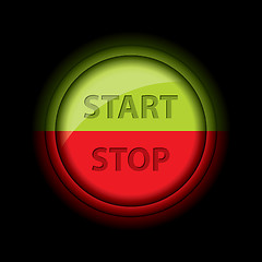 Image showing Glossy start stop button