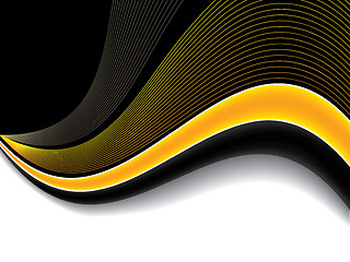 Image showing Abstract orange wave background design