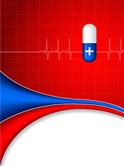 Image showing Red and blue medical background design