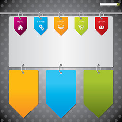 Image showing Hanging labels web template design