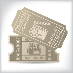 Image showing Cinema tickets with icons and text