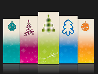 Image showing Cool christmas banners with christmas elements