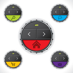 Image showing Cool button designs with color leds