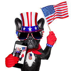 Image showing american selfie dog