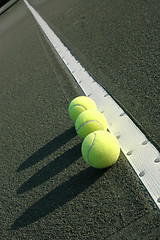 Image showing three balls down the line