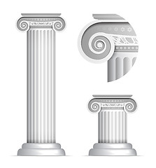 Image showing Classical Greek or Roman Ionic column